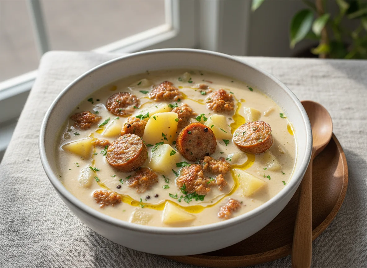 Creamy Sausage and Potato Soup with Milk photo