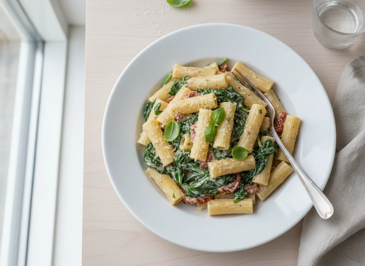 Creamy Spinach Pasta photo