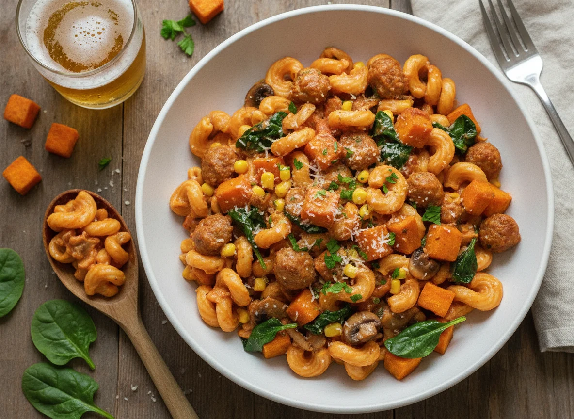 Creamy Tomato Pasta with Sausage and Vegetables photo