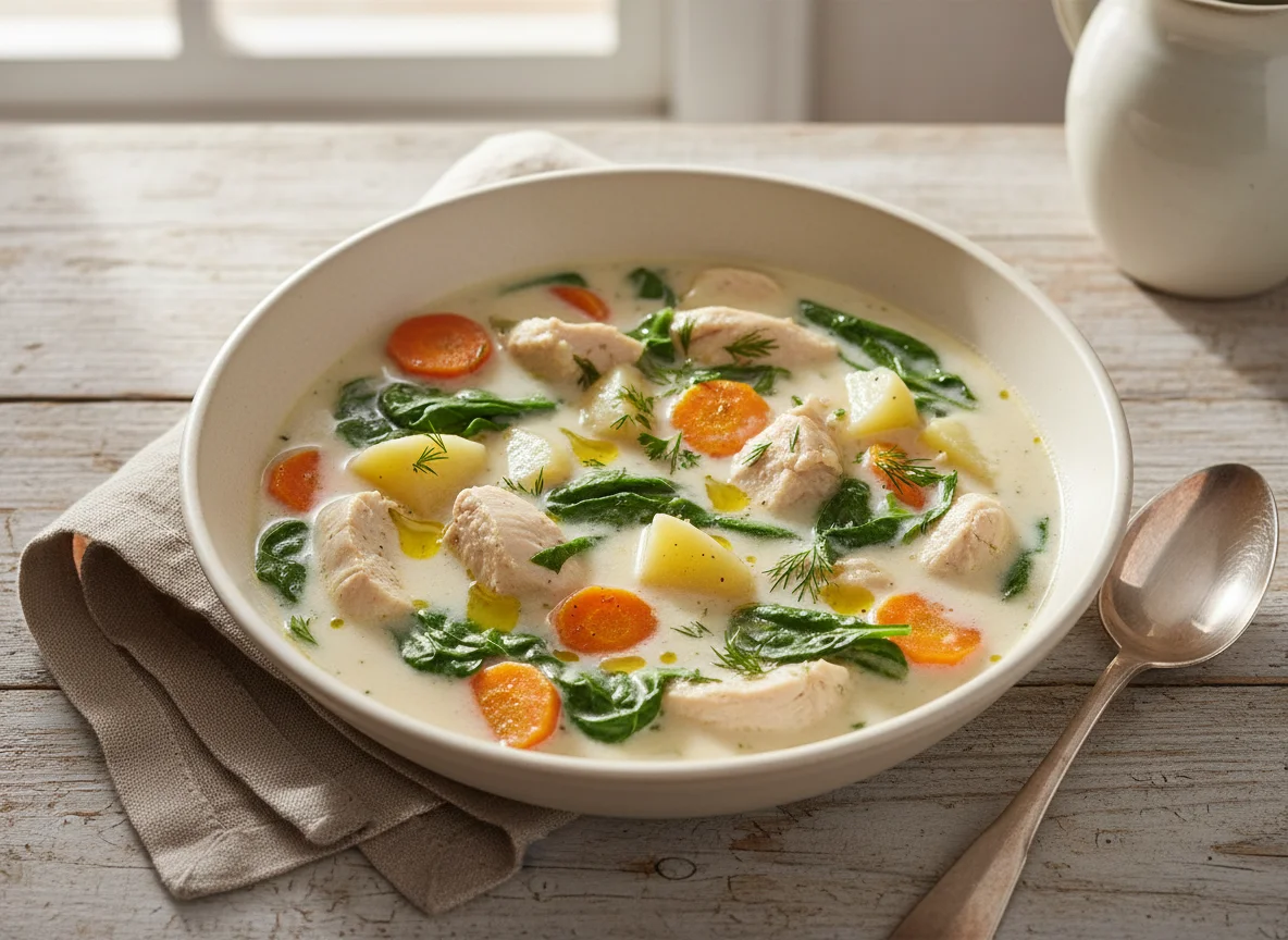Creamy Vegetable and Chicken Soup photo