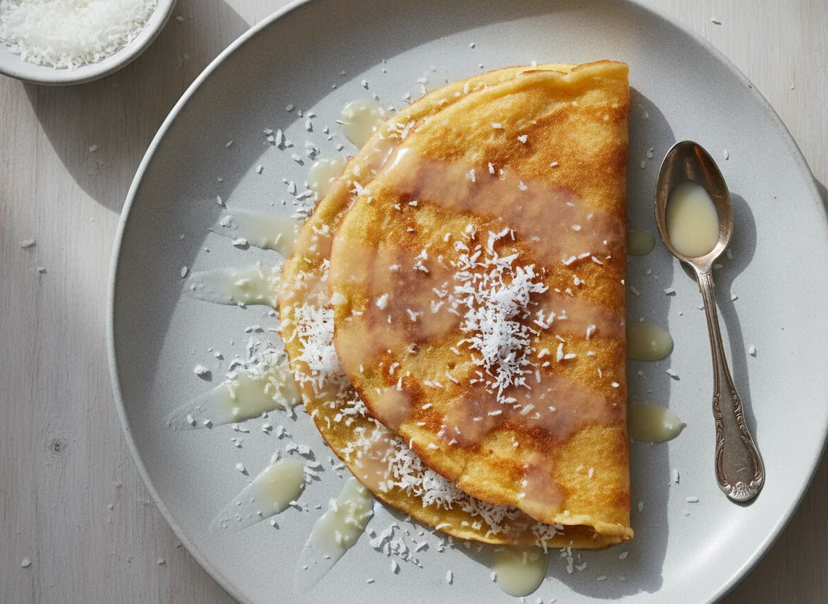 Crepe with filling photo