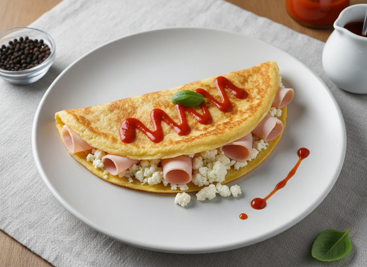 Crepioca with Turkey Ham and Minas Cheese photo