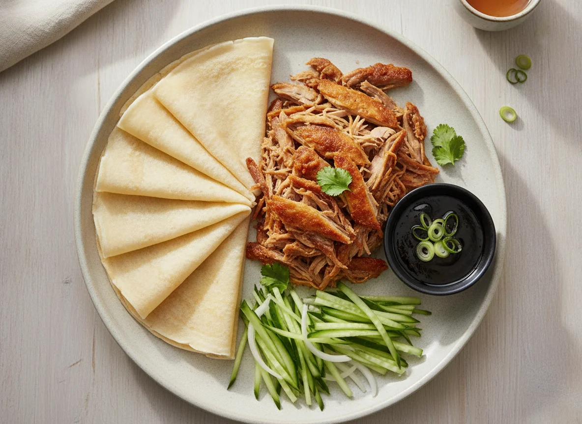 Crispy Aromatic Duck with Pancakes photo