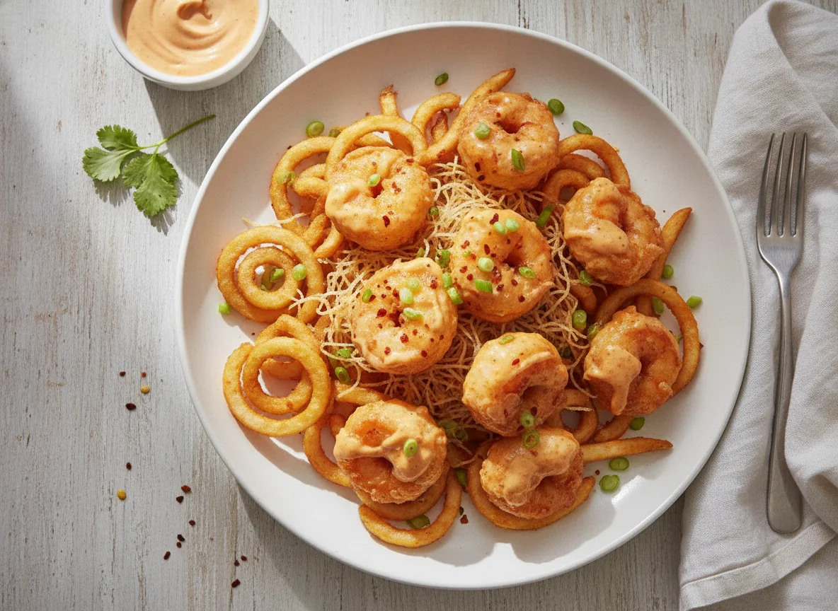 Crispy Shrimp with Creamy Sauce photo