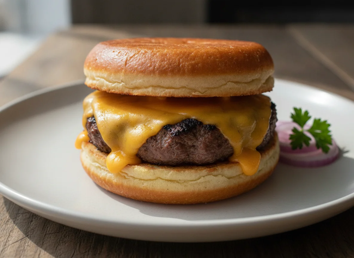 Cronut Burger with Cheese photo