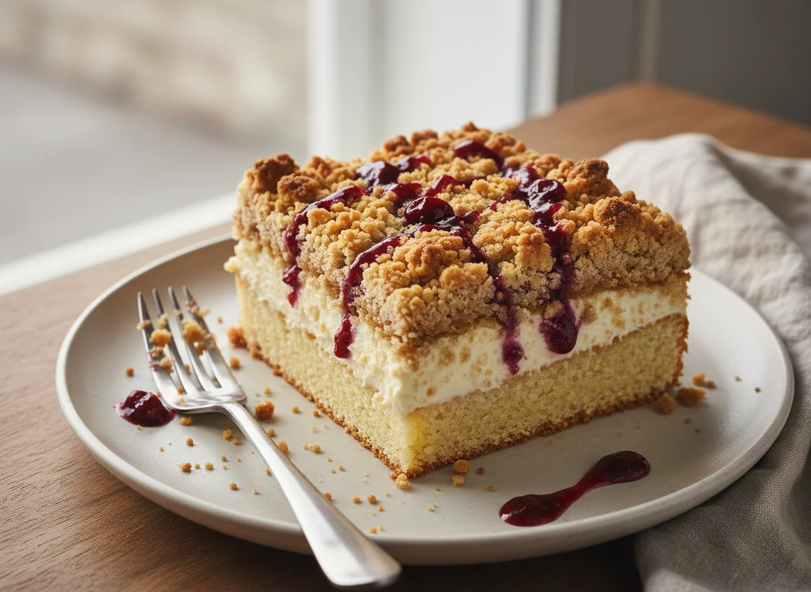 Crumble Cake with Cream Filling photo