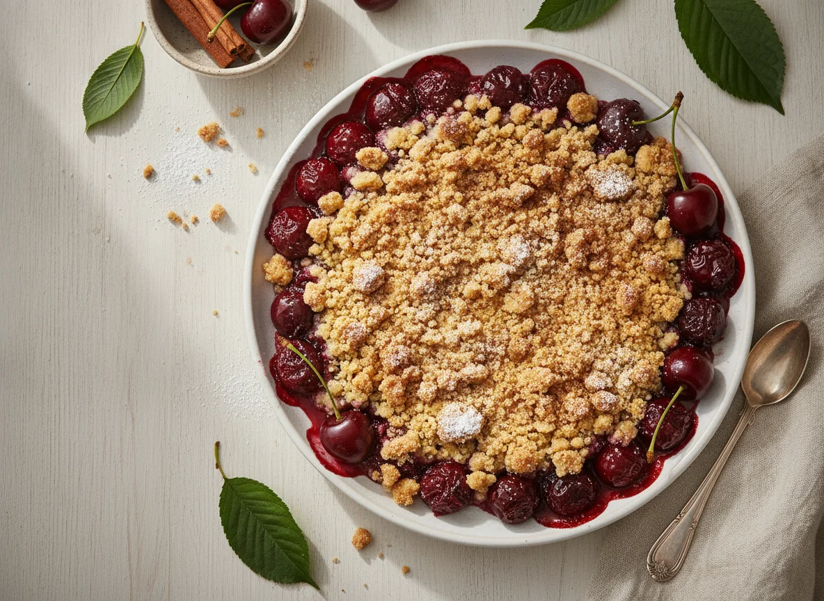 Crumble with Cherries photo