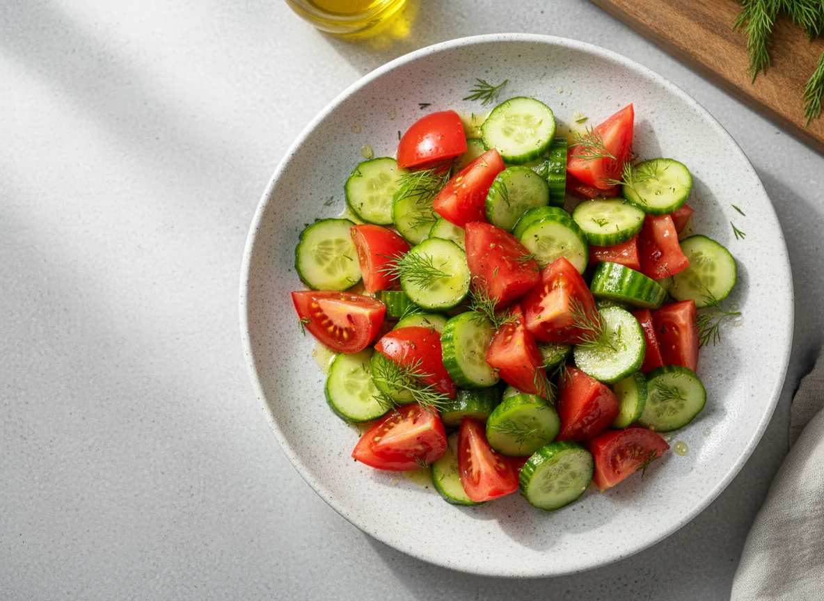 Cucumber and Tomato Salad with Dill photo