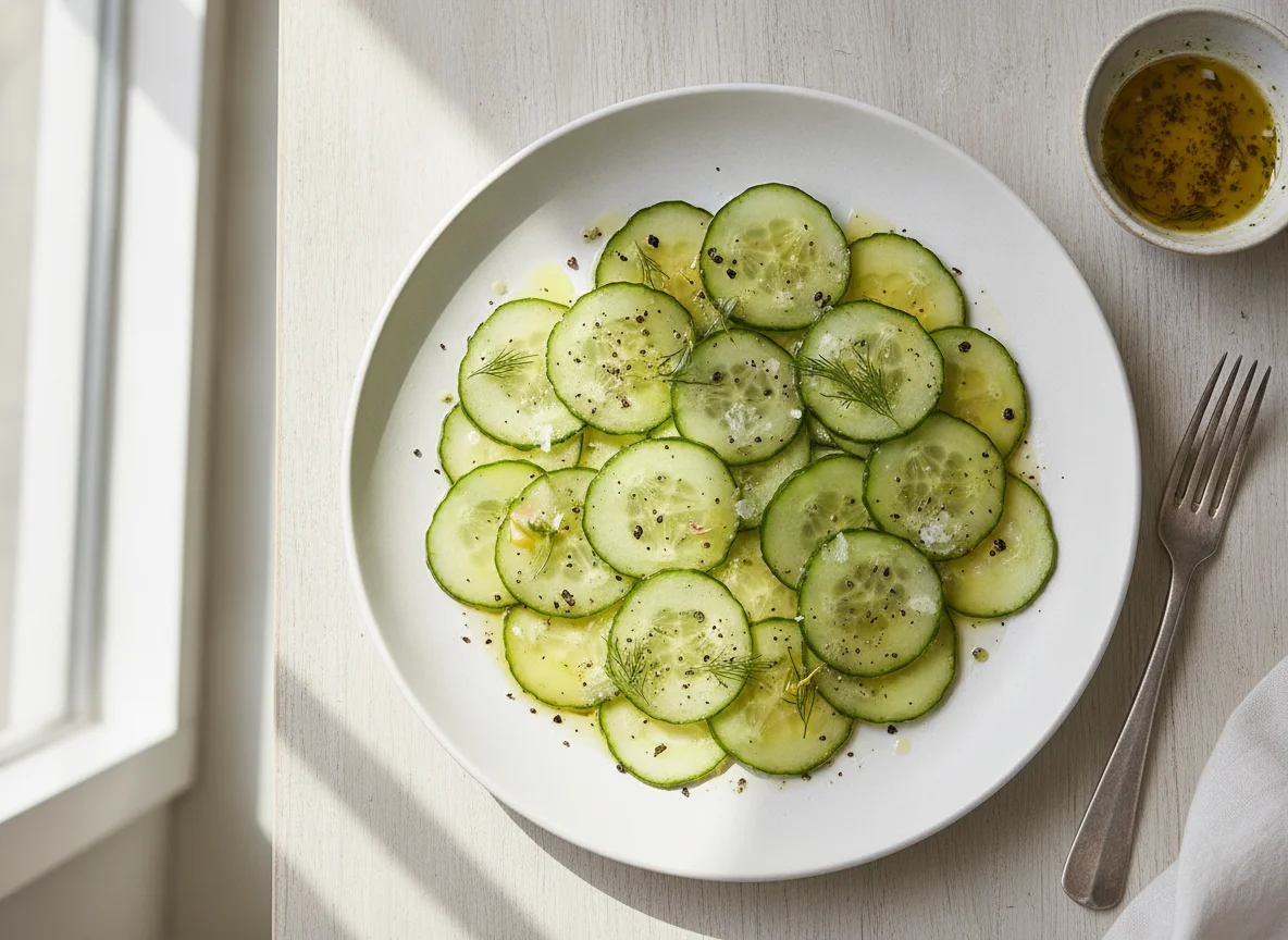 Cucumber Salad with Dressing photo