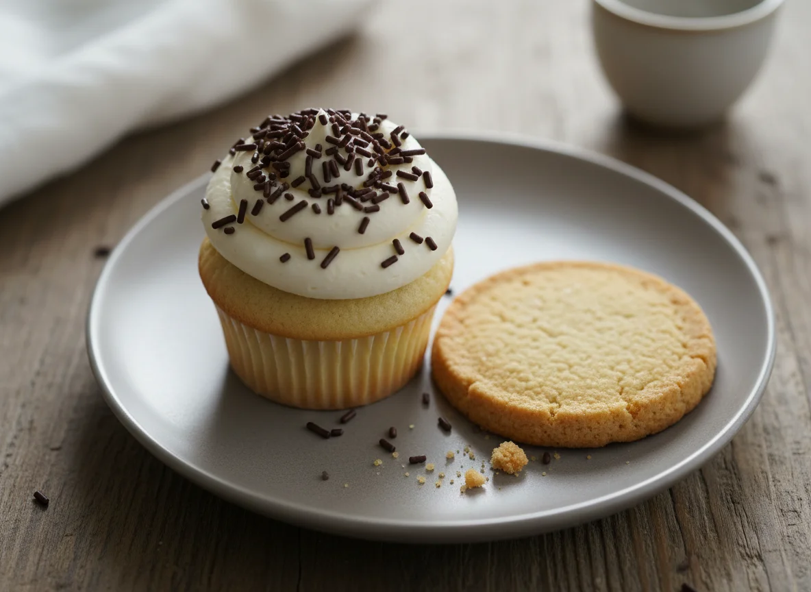 Cupcake and Shortbread Cookie photo