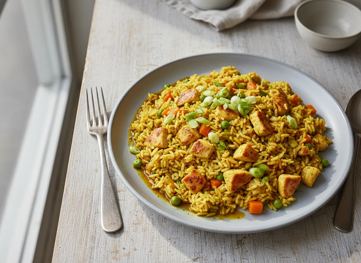 Curried Rice with Chicken and Vegetables photo