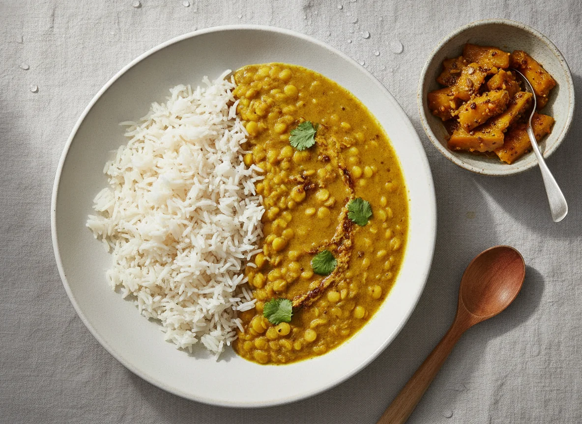 Daal Chawal with Pickle photo