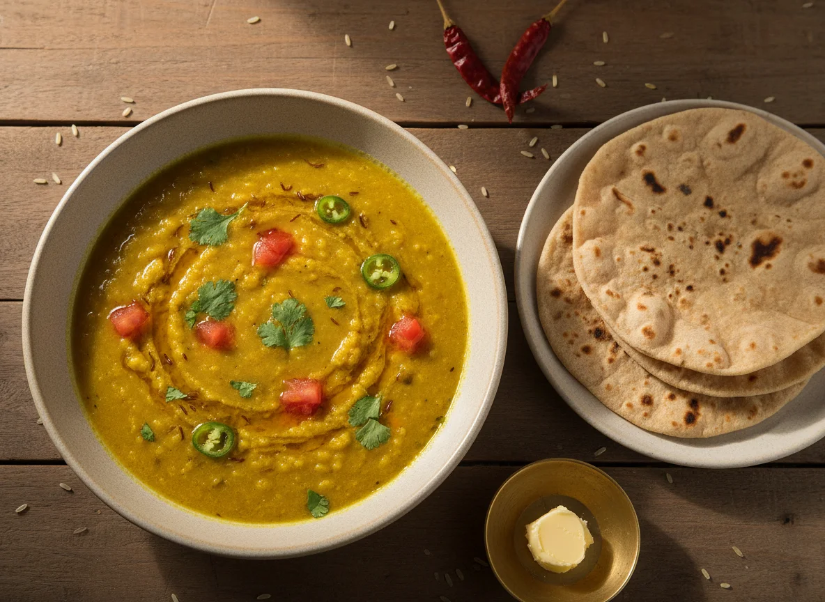 Dal Fry with Roti photo