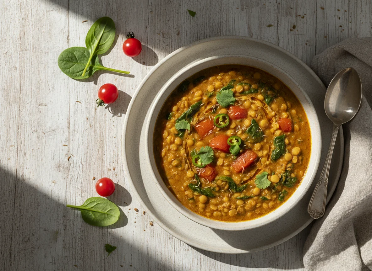 Dal Palak (Lentil and Spinach Curry) photo