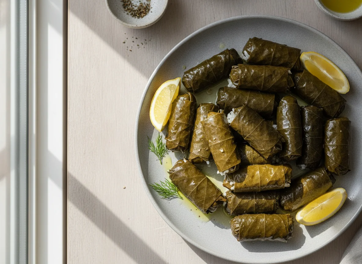 Dolmades (Stuffed Grape Leaves) photo