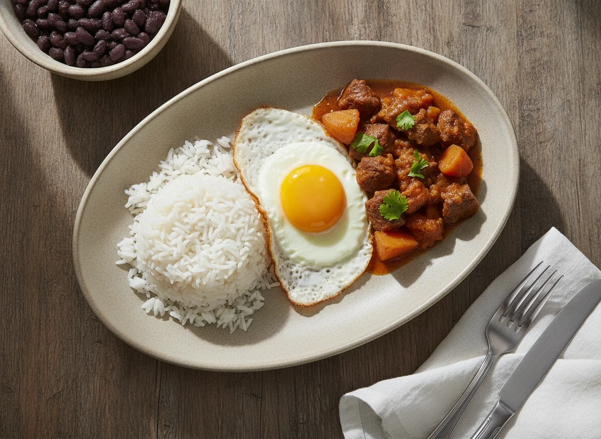 Dominican Breakfast Plate photo