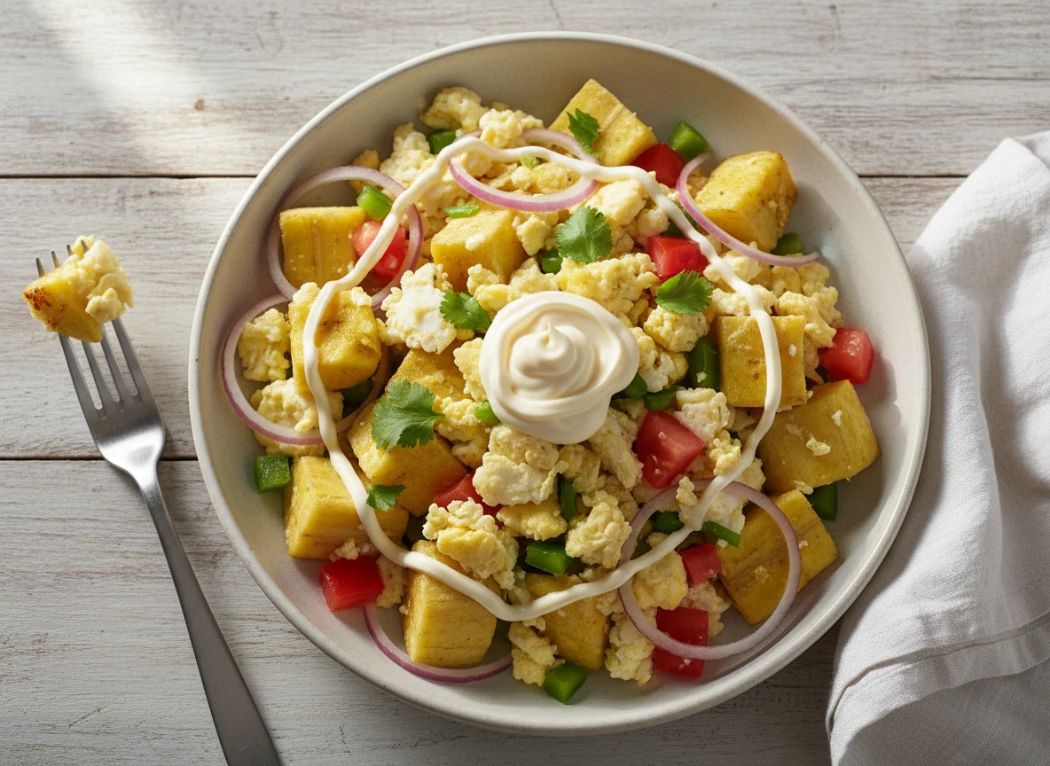 Dominican Egg and Plantain Salad photo