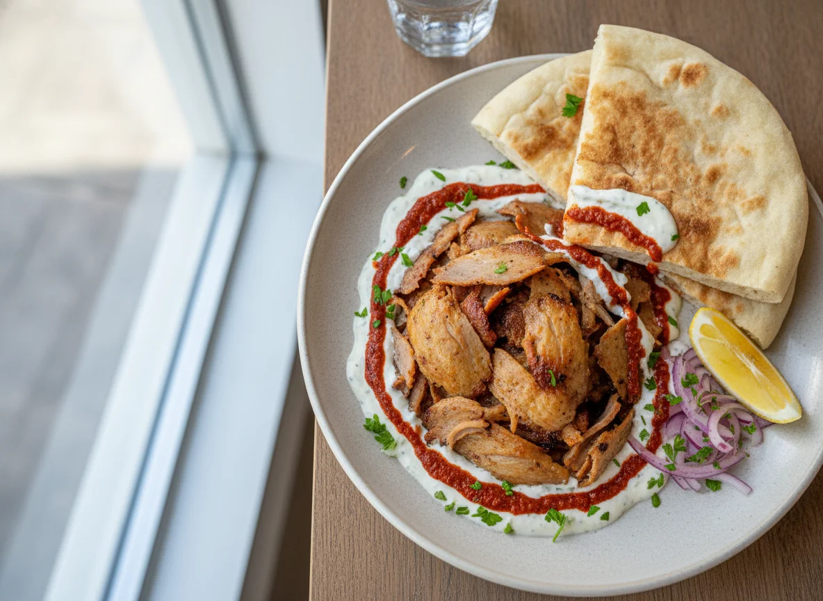 Doner Kebab with Flatbread photo