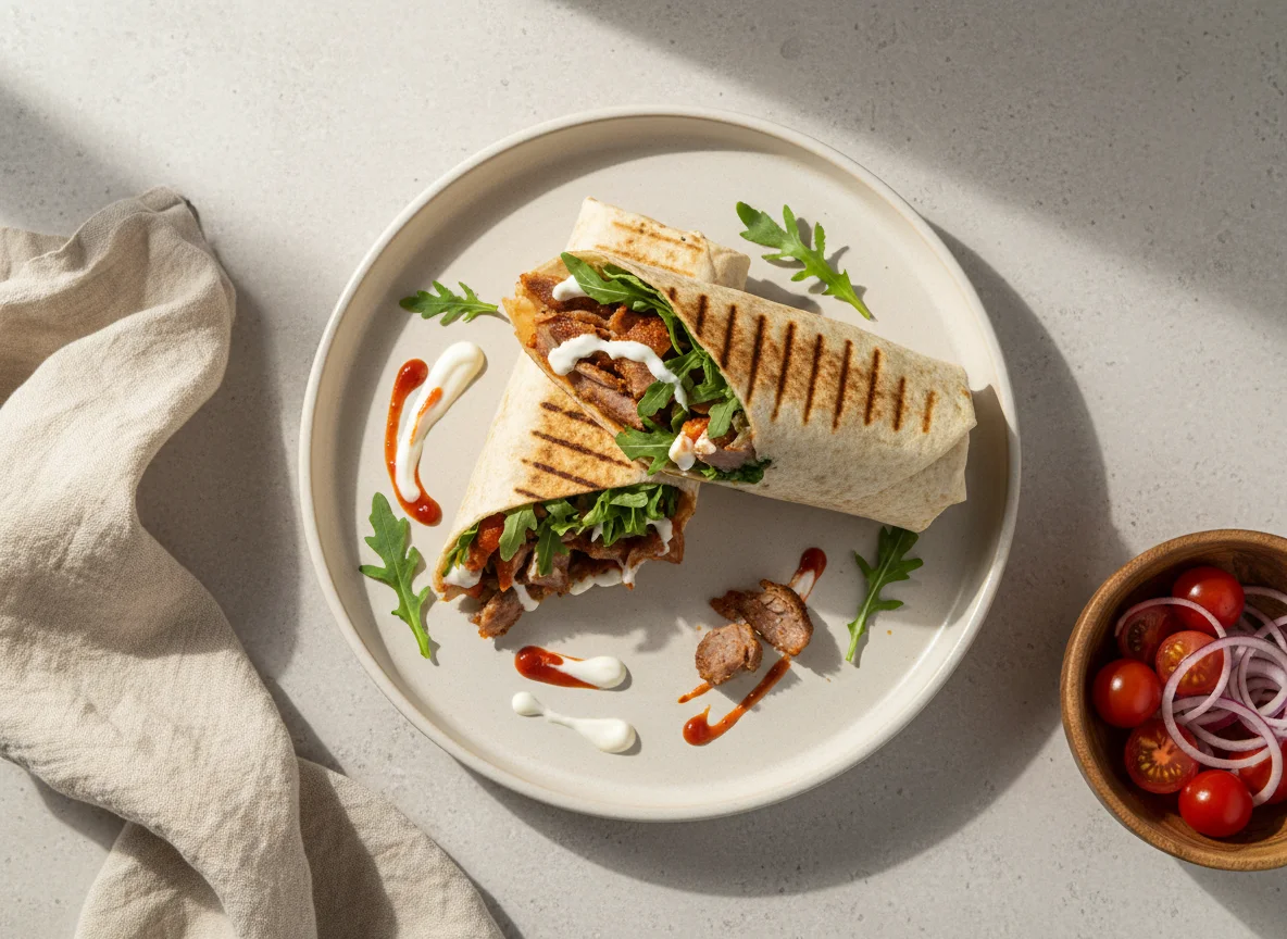 Doner Kebab Wrap with Rocket photo