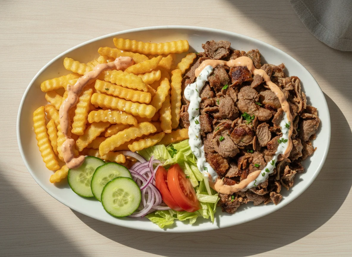 Döner Plate with French Fries photo