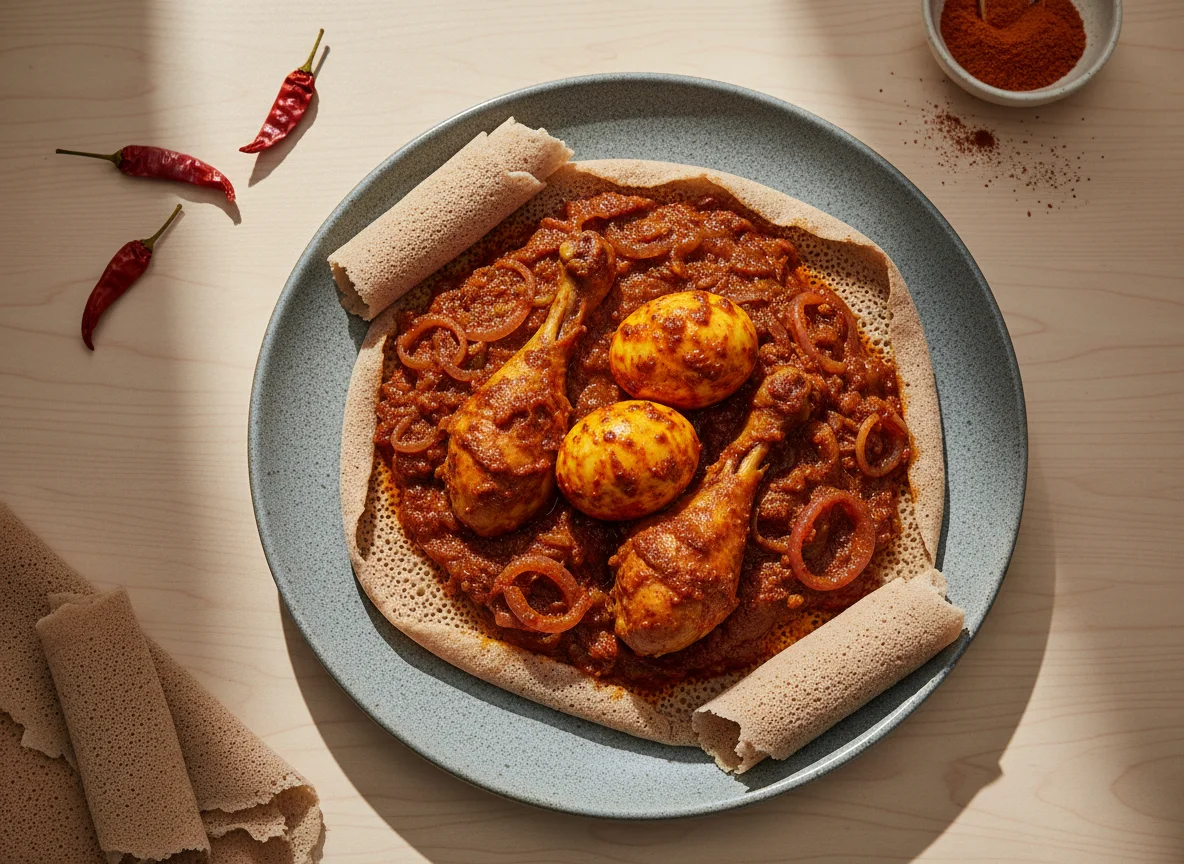 Doro Wot with Injera photo