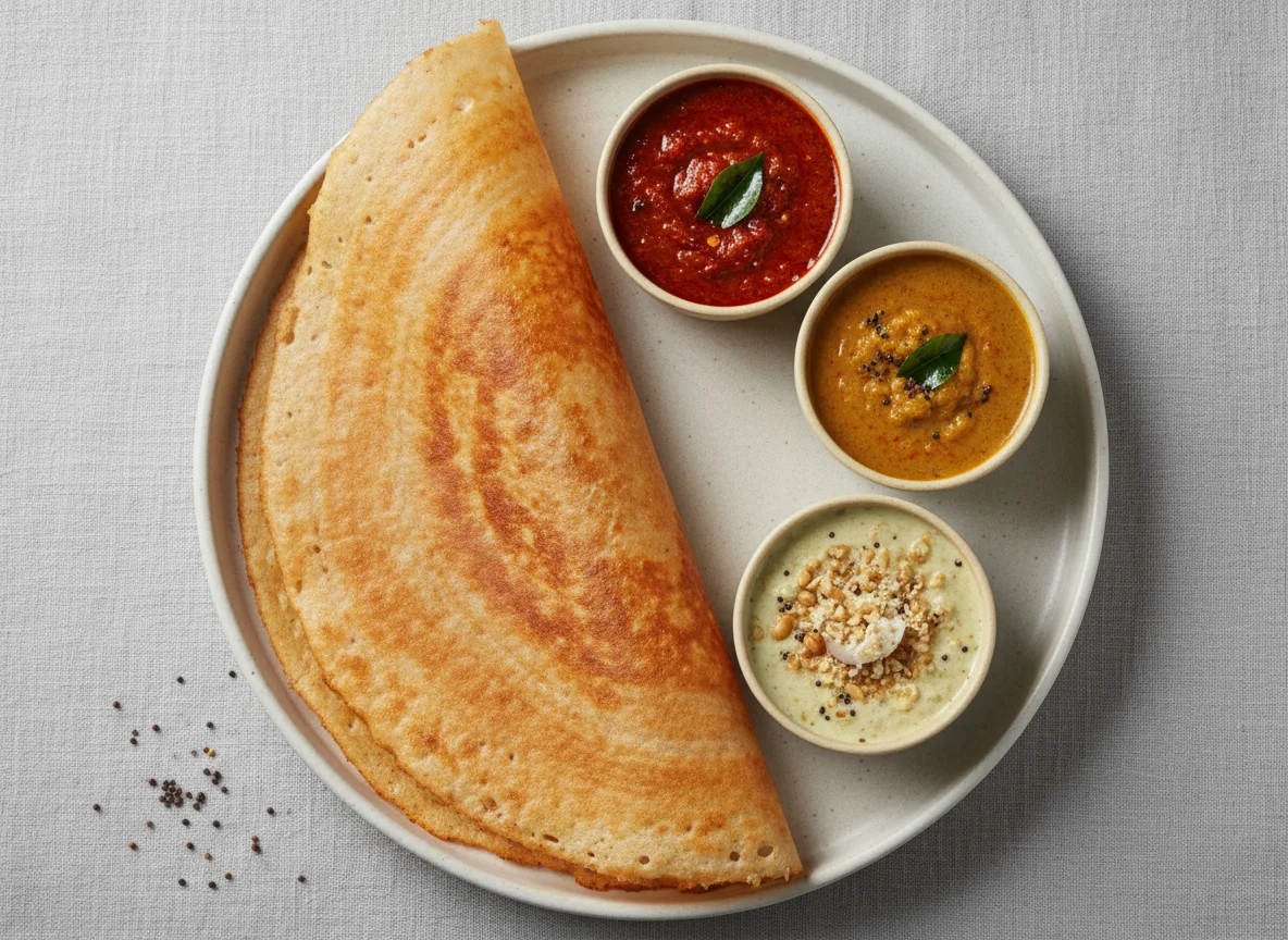 Dosa with Chutneys photo