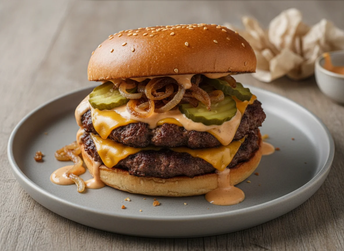 Double Smashed Beef Burger photo