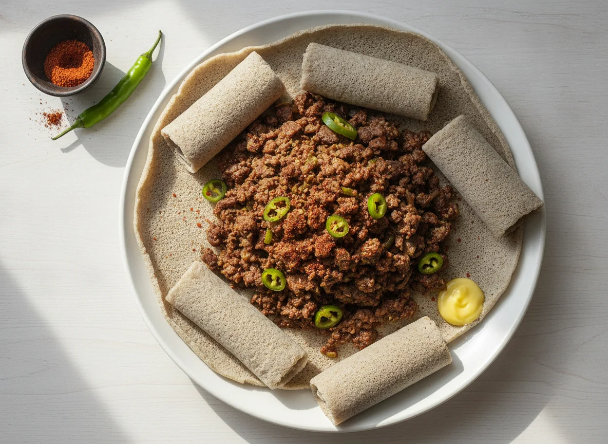 Dulet with Injera photo