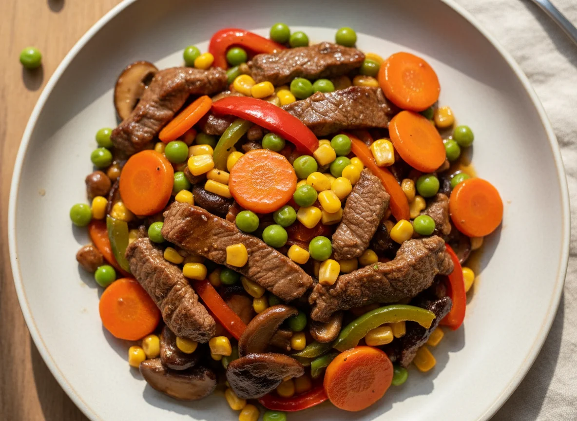 Easy Beef & Veggie Skillet (Stir-Fry Style) photo
