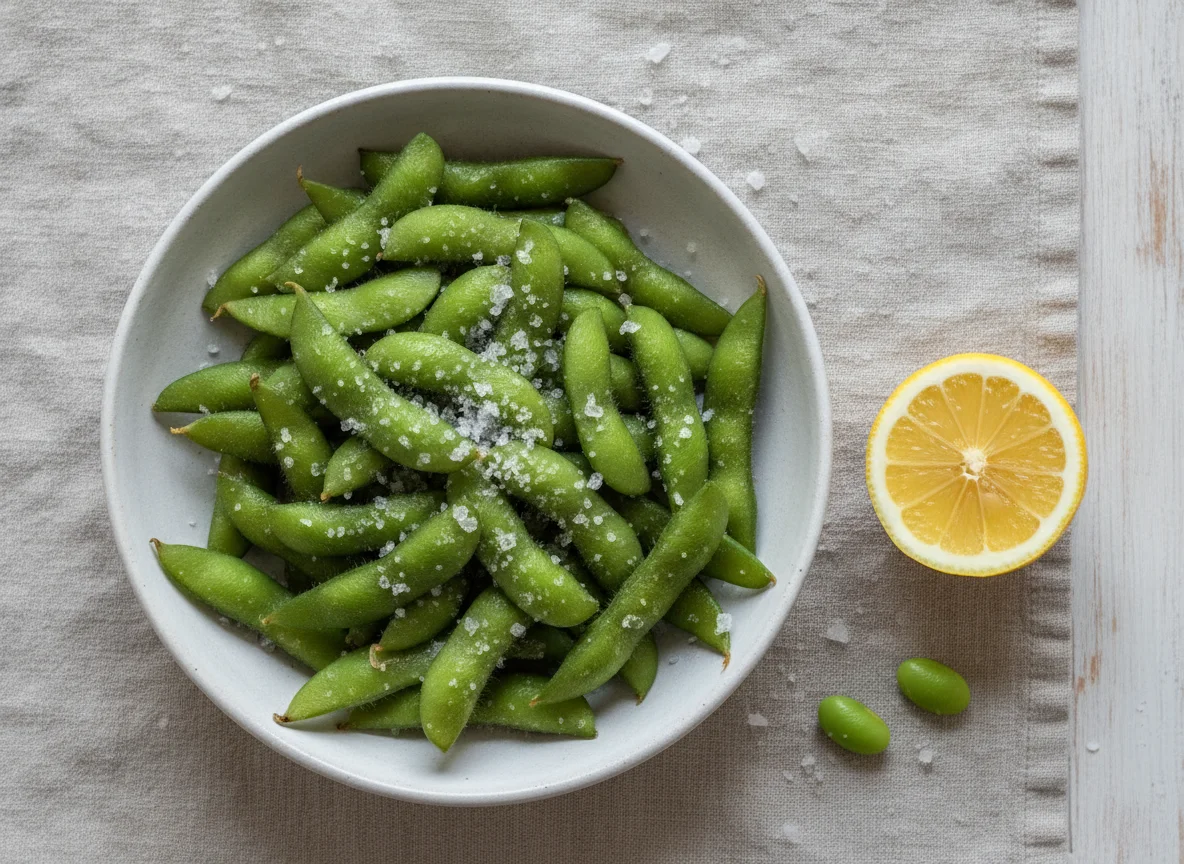 Edamame with Sea Salt and Lemon photo
