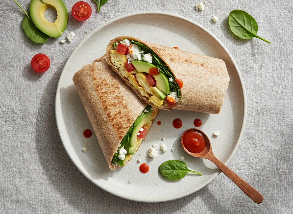 Egg and Avocado Breakfast Wrap photo