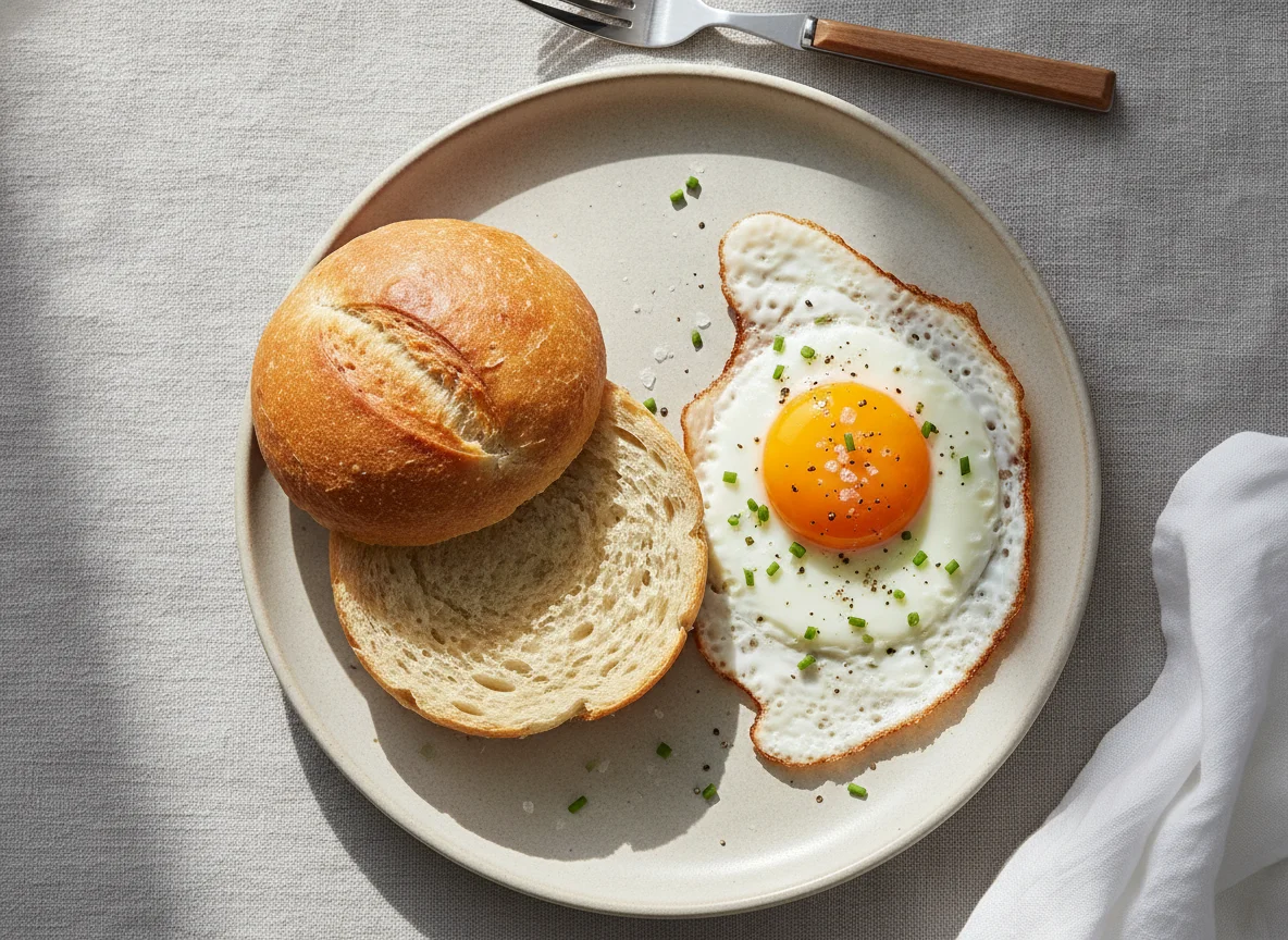 Egg and Bread Roll photo
