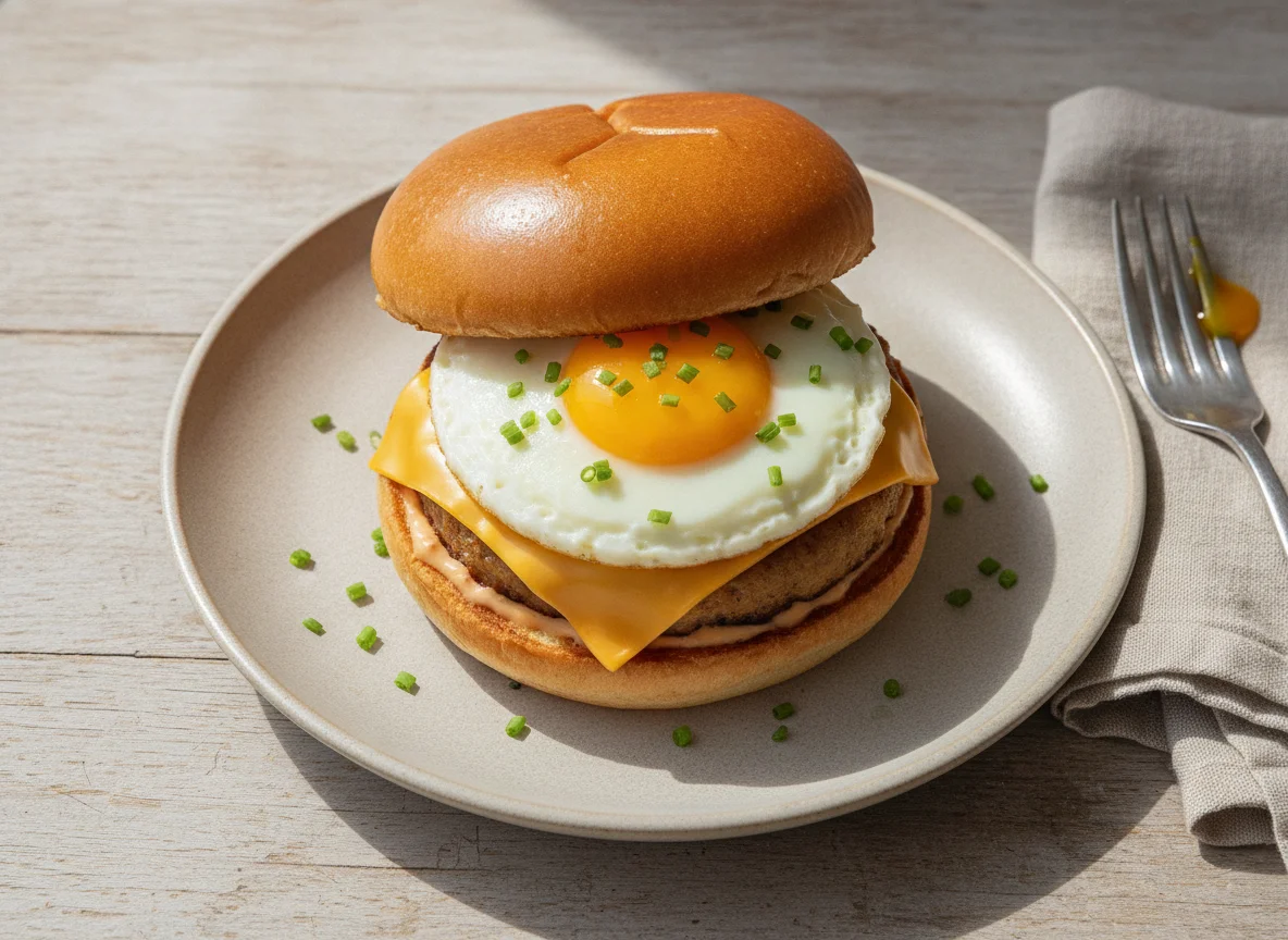 Egg and Cheese Burger photo
