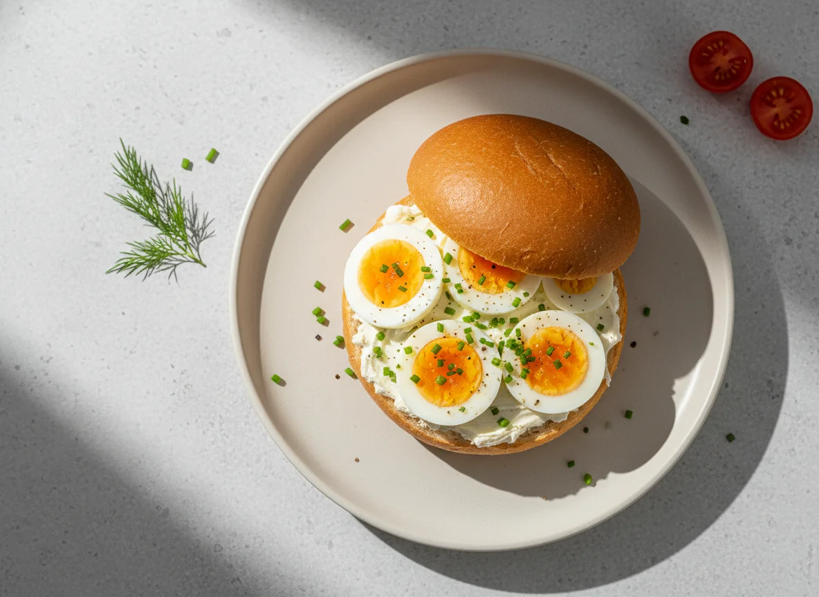 Egg and Cream Cheese Sandwich photo