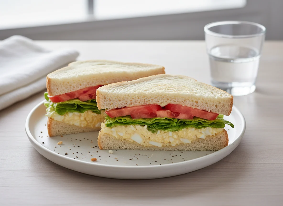 Egg and Salad Sandwich photo