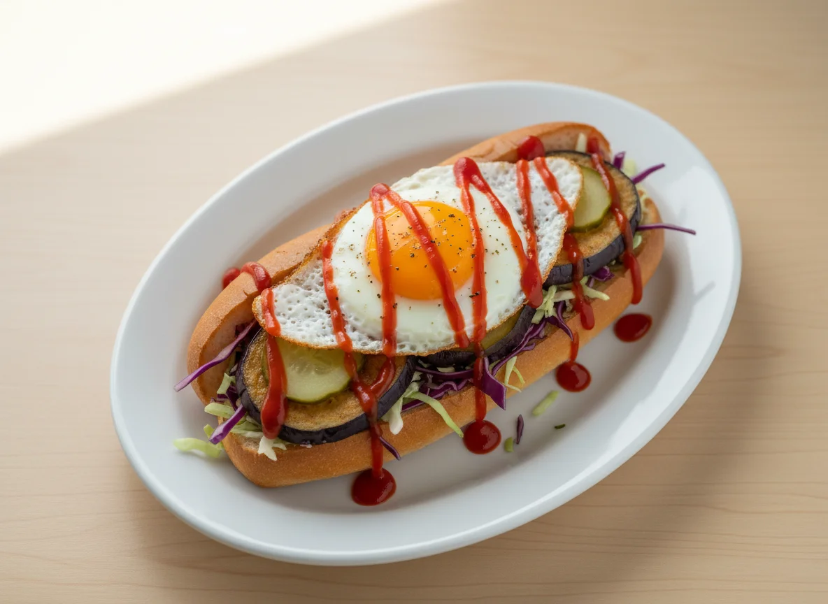 Egg and Vegetable Sandwich photo