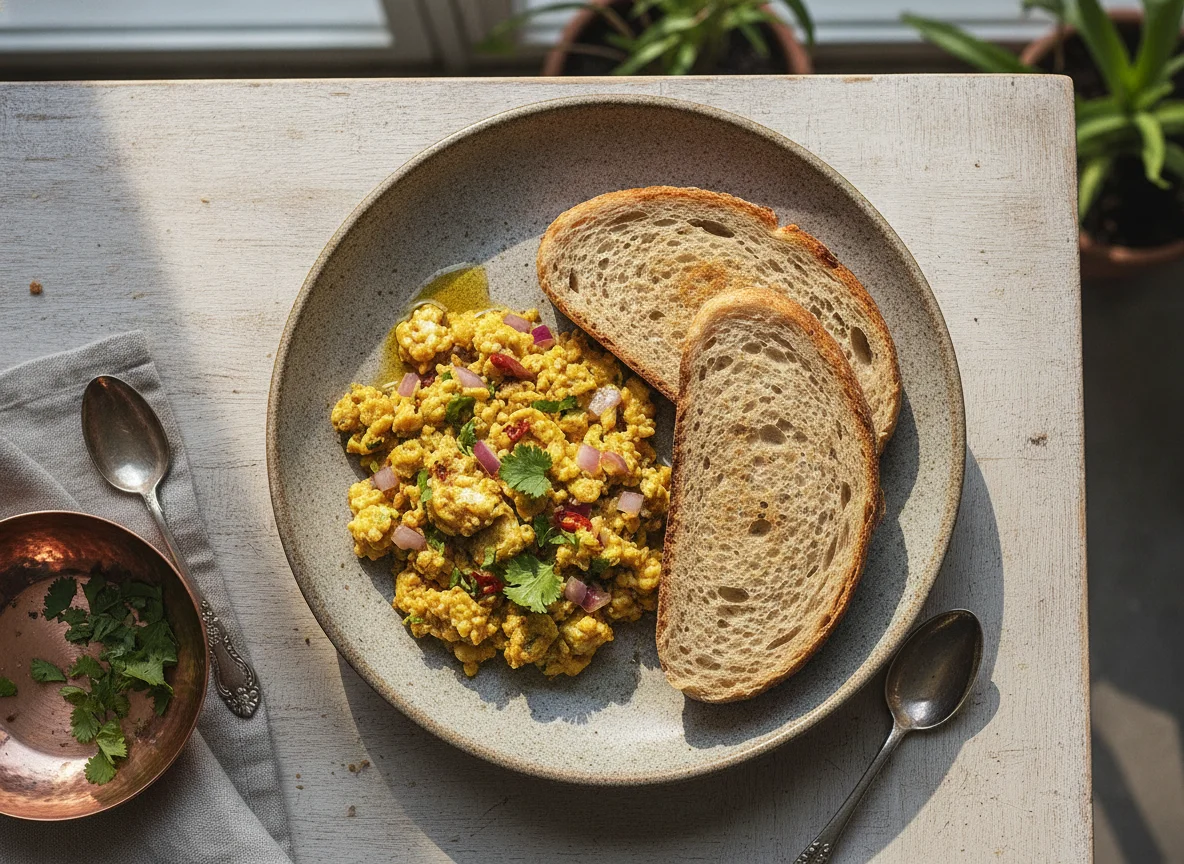 Egg Bhurji with Whole Wheat Bread photo