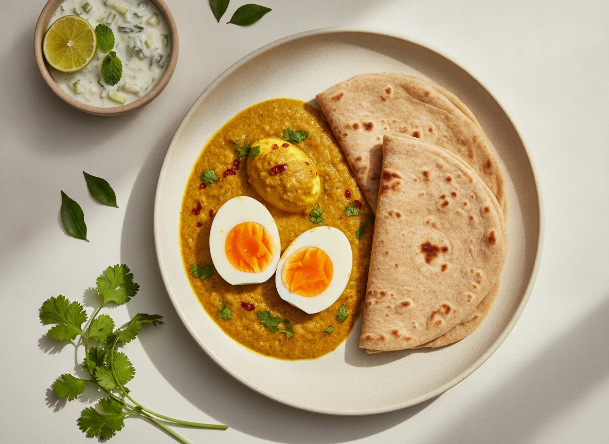 Egg Curry with Roti photo