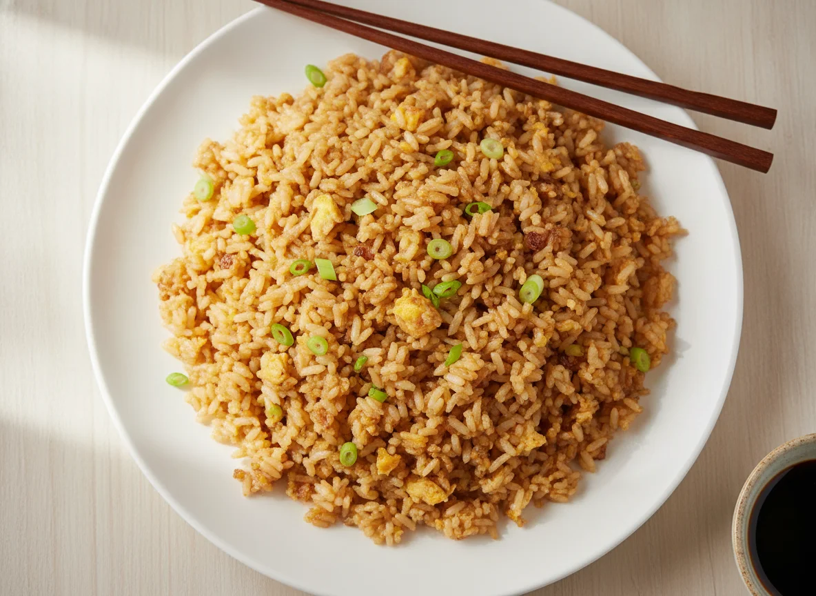 Egg Fried Rice with Green Onions photo