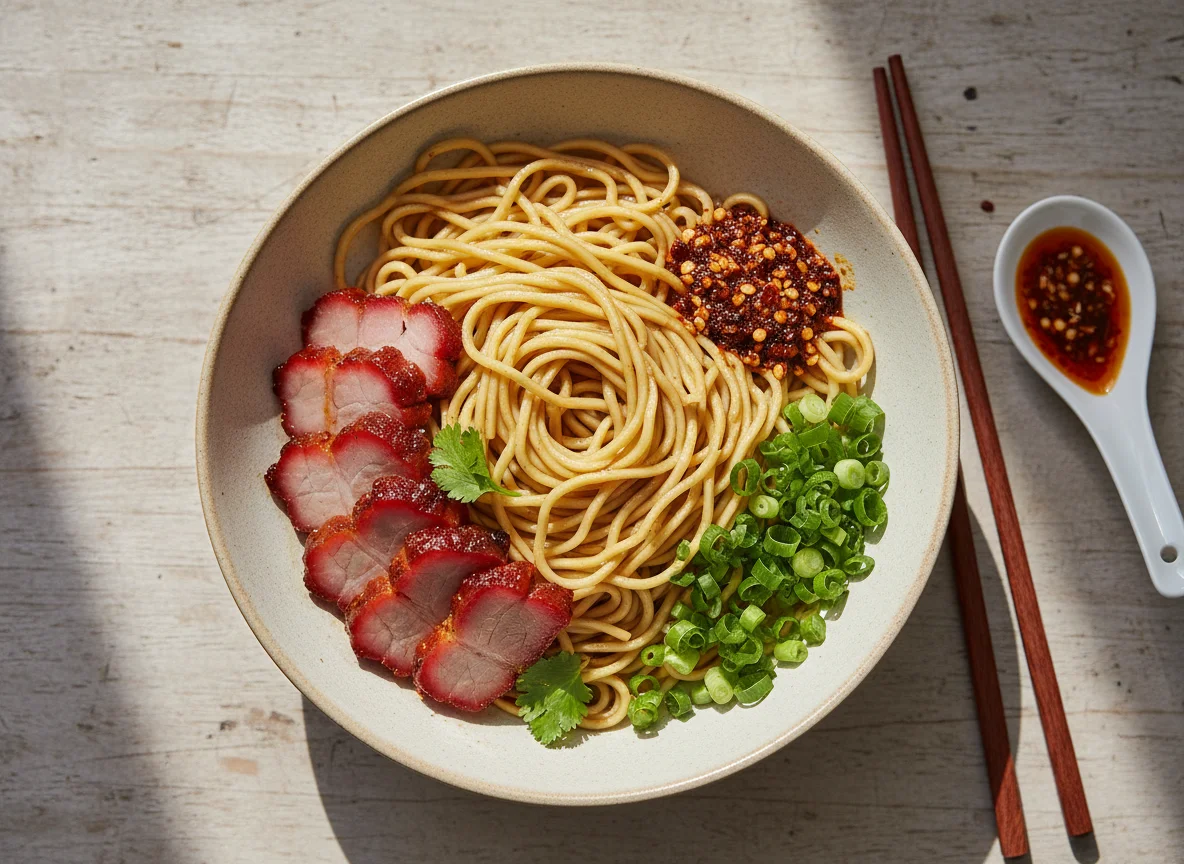 Egg Noodles with Char Siu Pork (Bamee Moo Daeng) photo