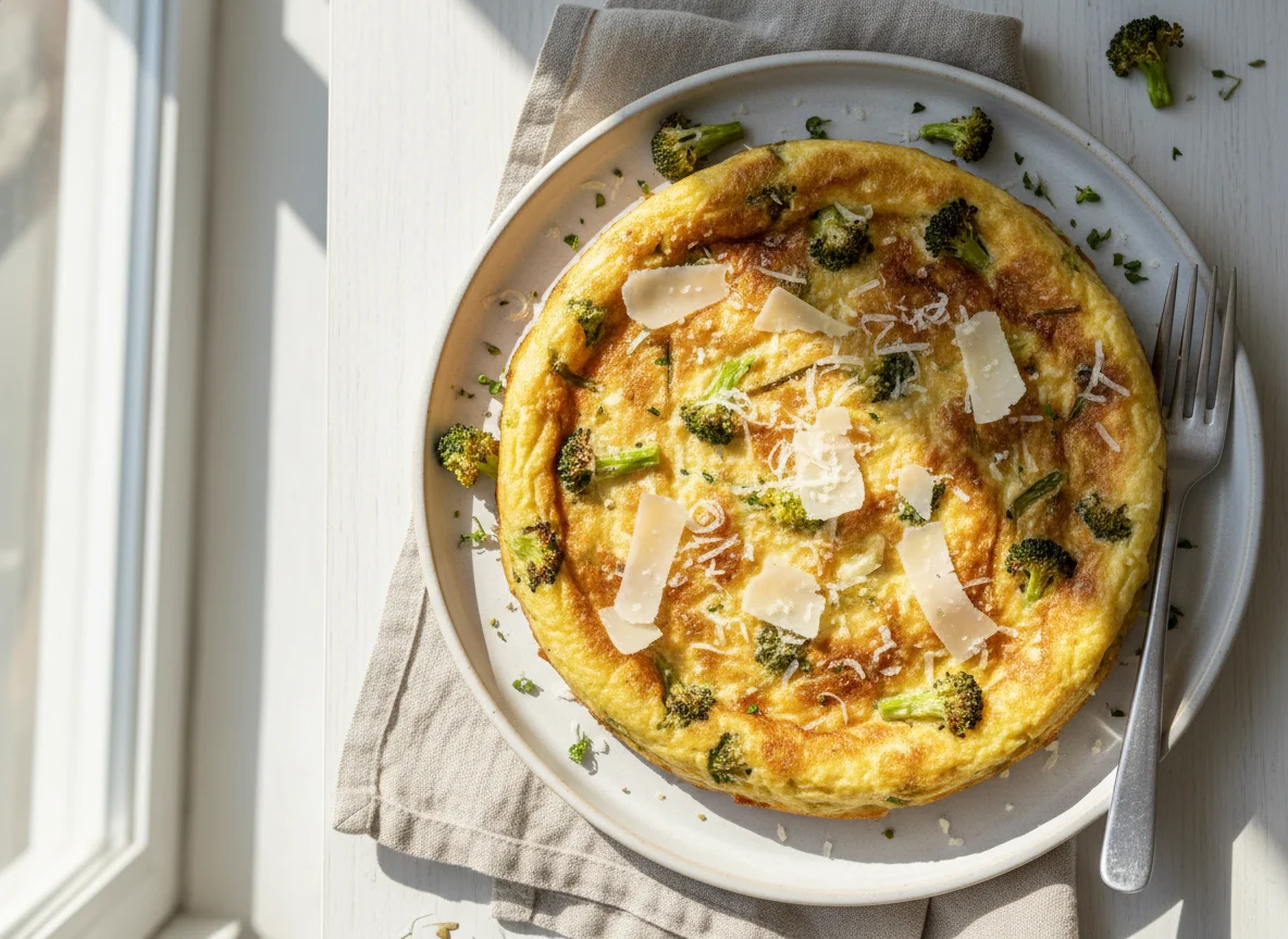 Egg White Frittata with Broccoli and Parmesan photo