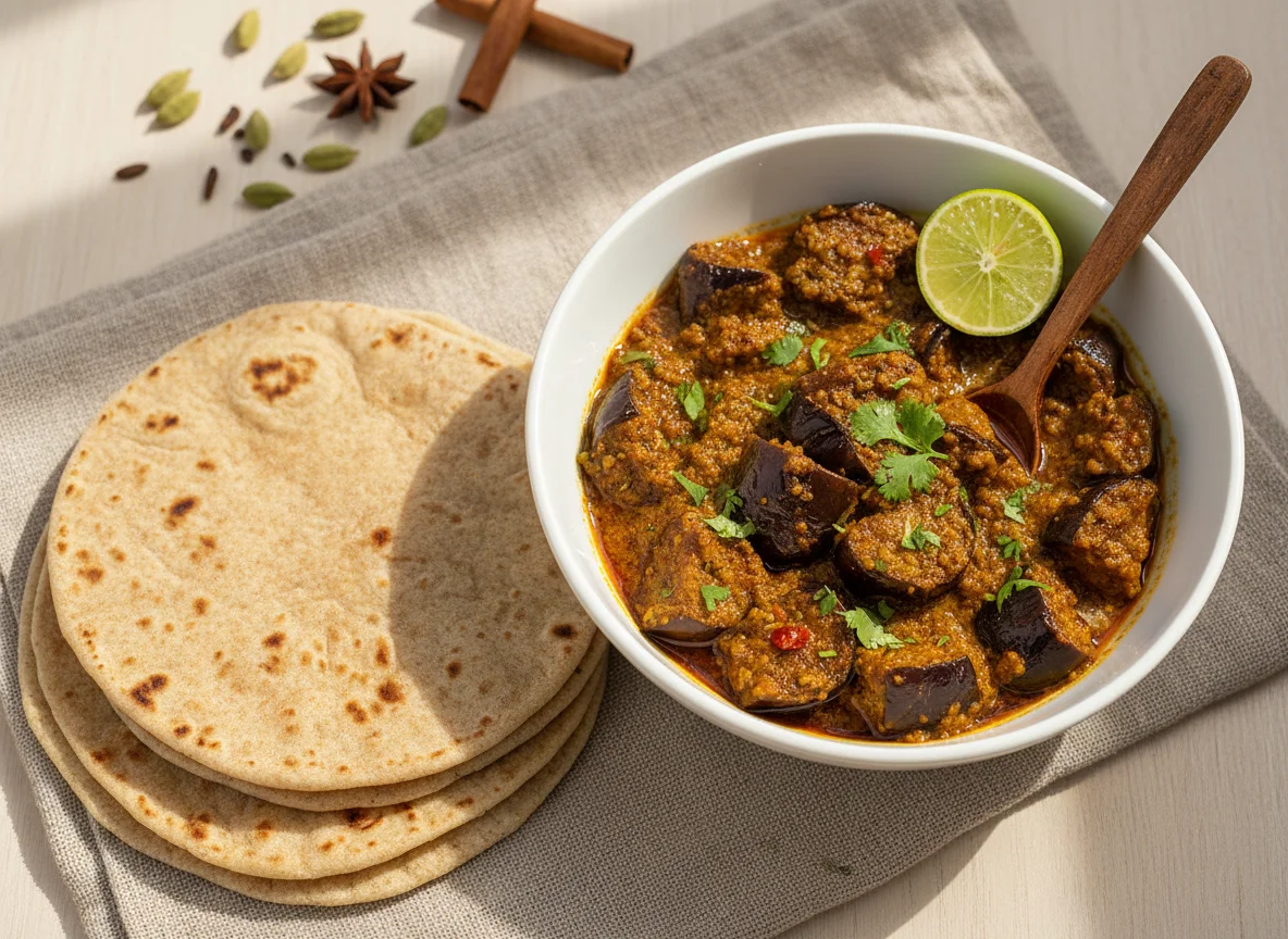 Eggplant Curry with Flatbread photo