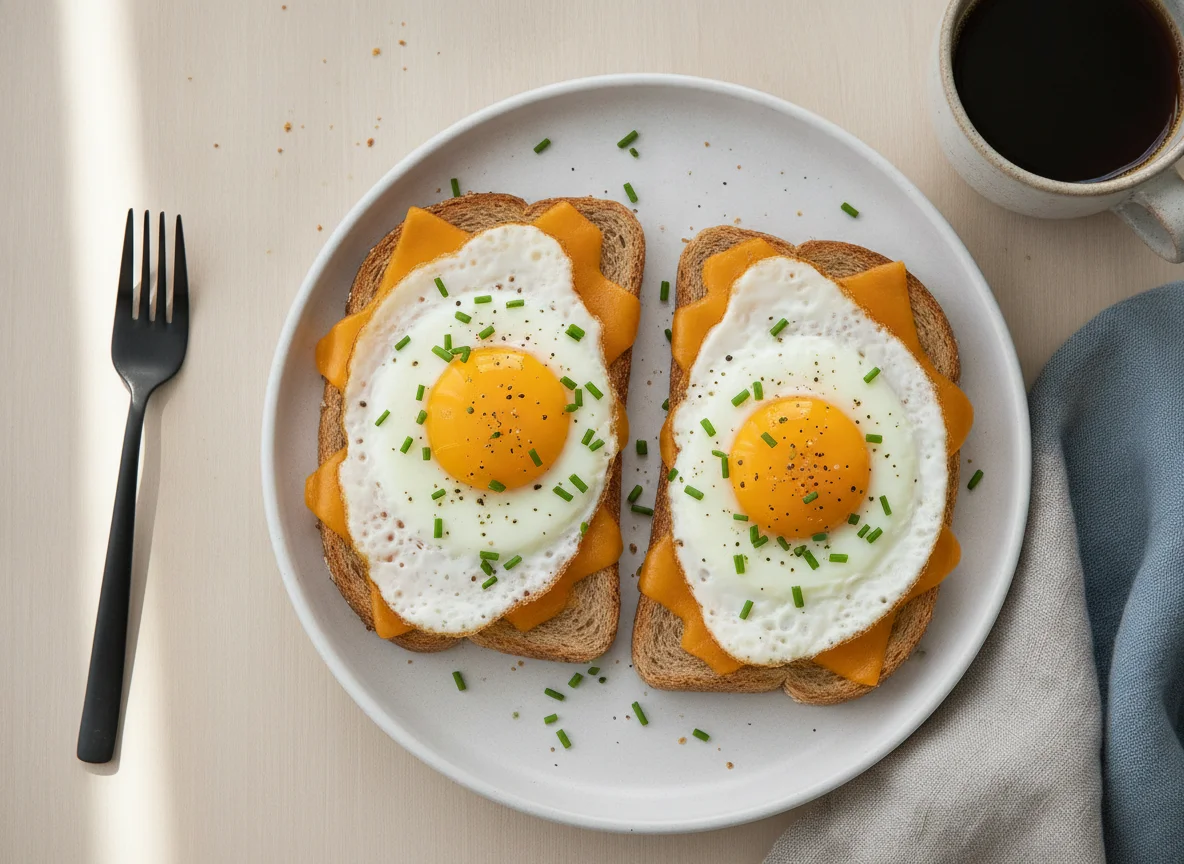 Eggs and Cheese on Toast photo