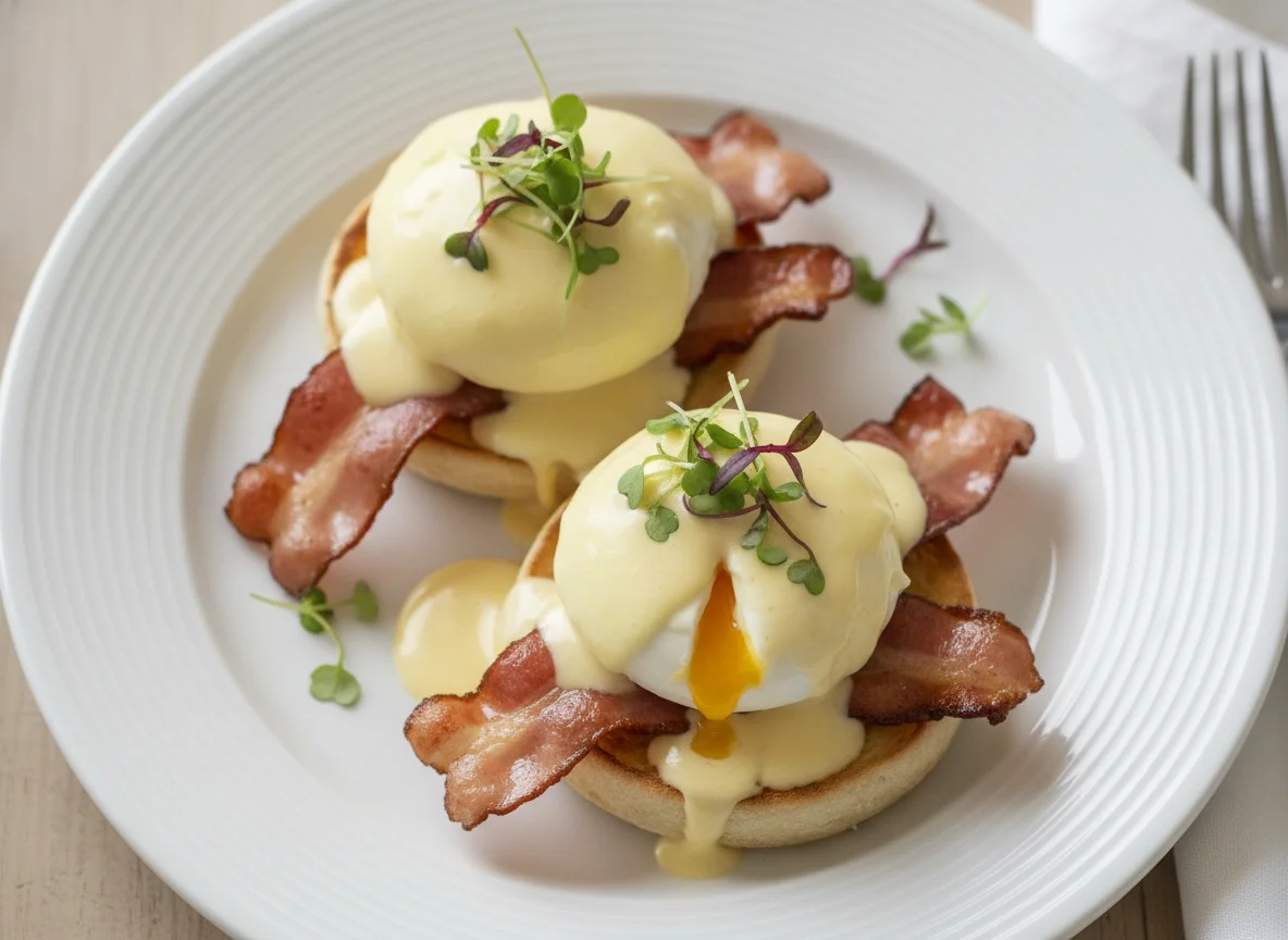 Eggs Benedict with Bacon photo