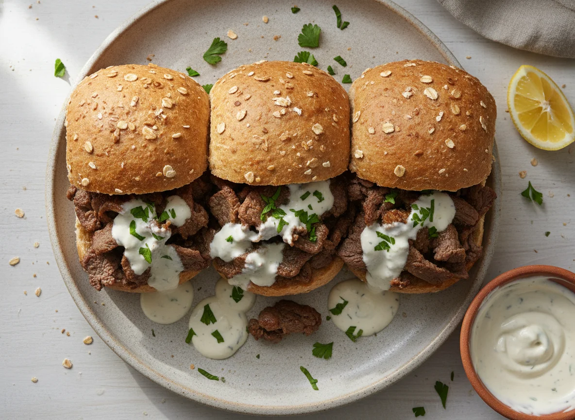 Egyptian Beef Shawarma Sandwiches photo