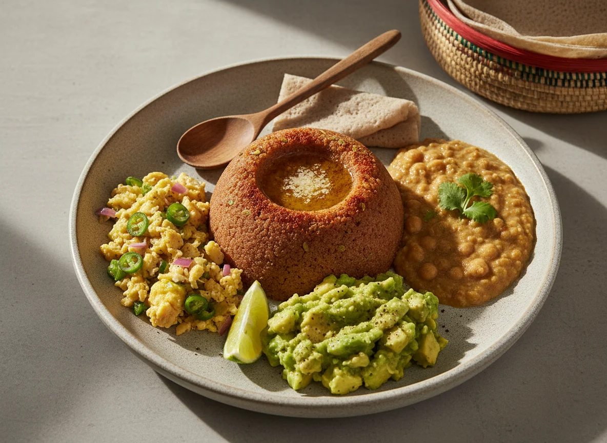 Ethiopian Breakfast Platter photo