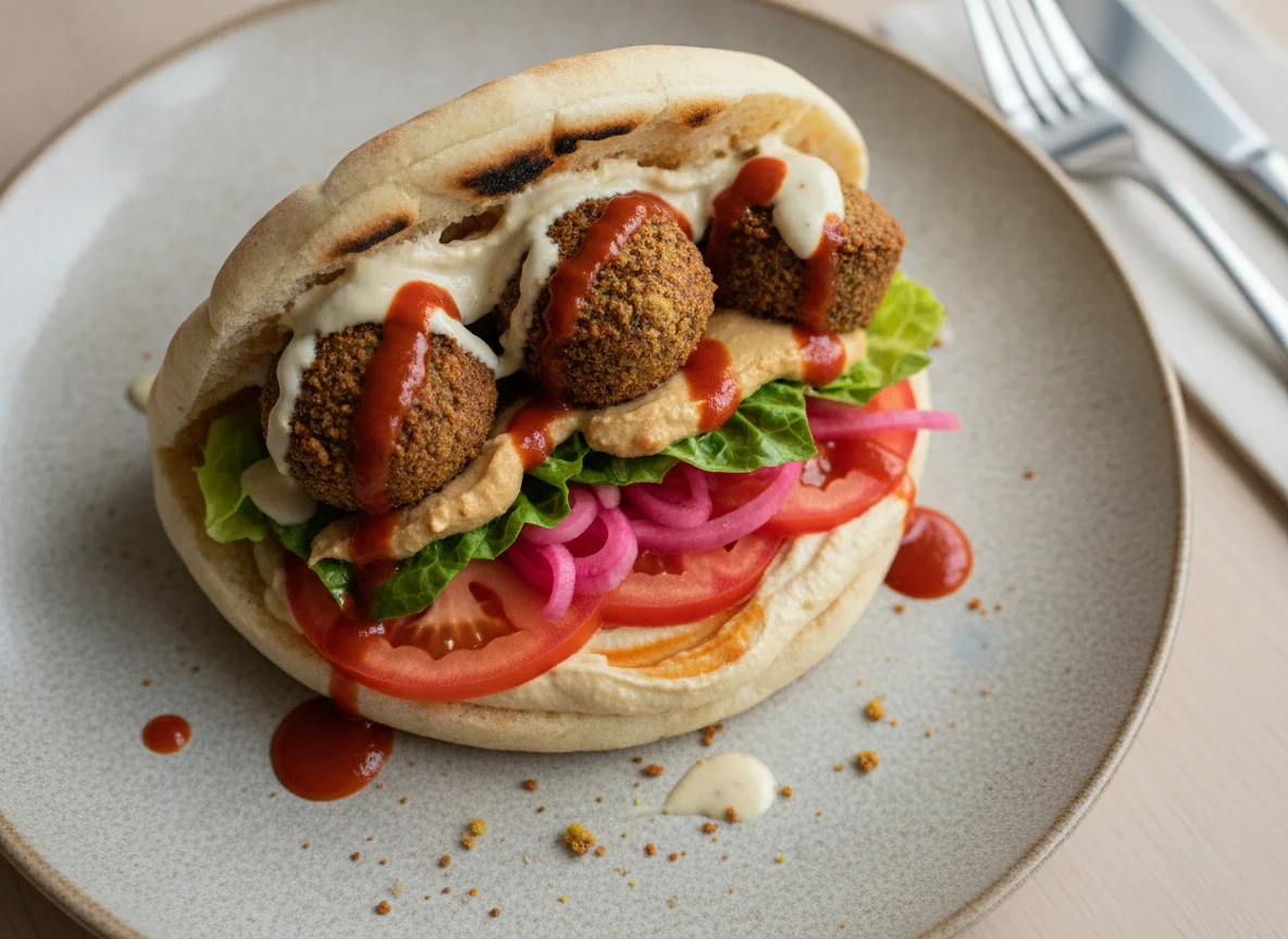Falafel Pita Sandwich photo
