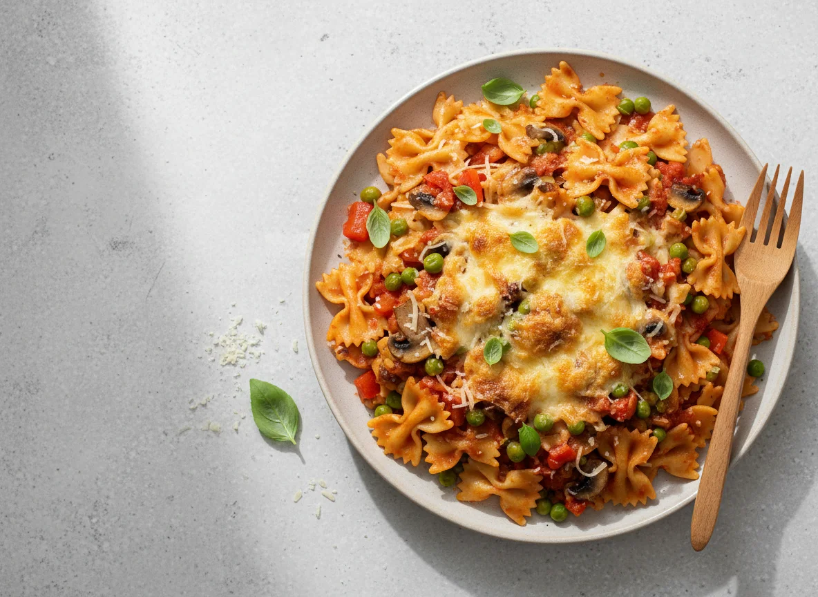 Farfalle Pasta Bake with Vegetables photo