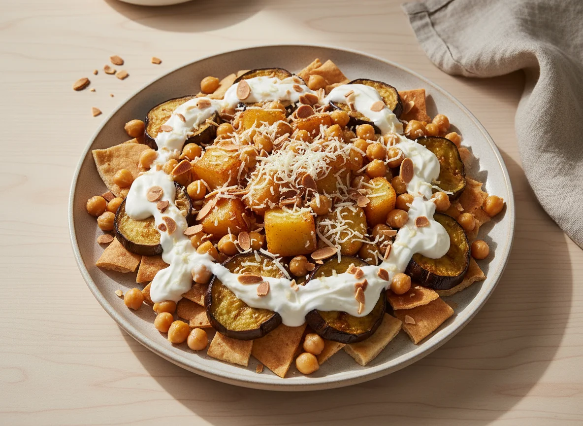 Fattah-style platter with sauce photo