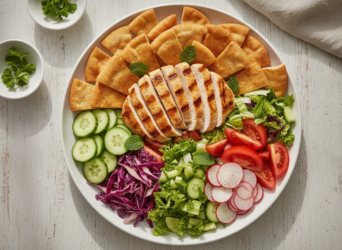 Fattoush Salad with Grilled Chicken photo